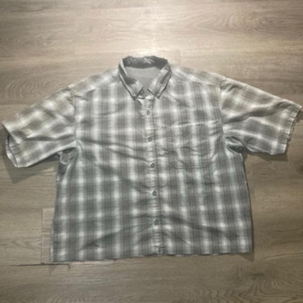 Gray Plaid Men's Shirt